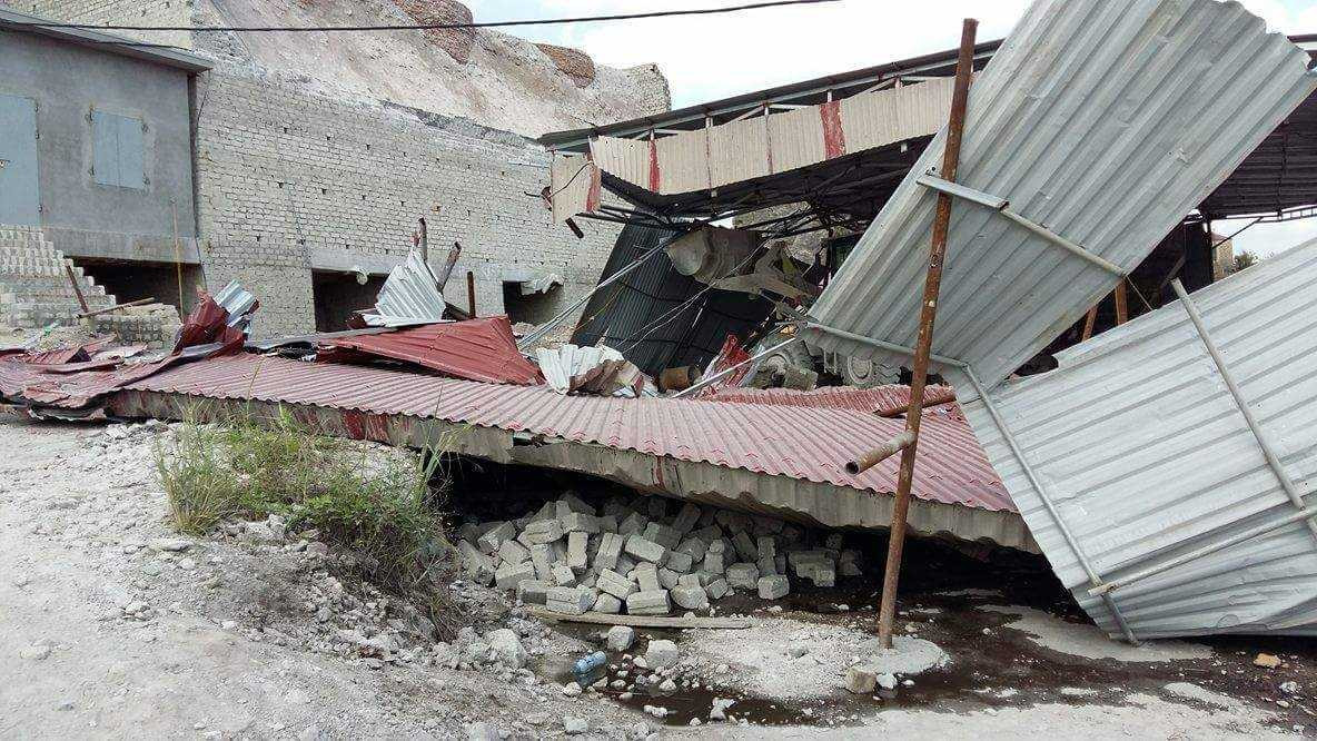 Hiện trường vụ sập lò vôi