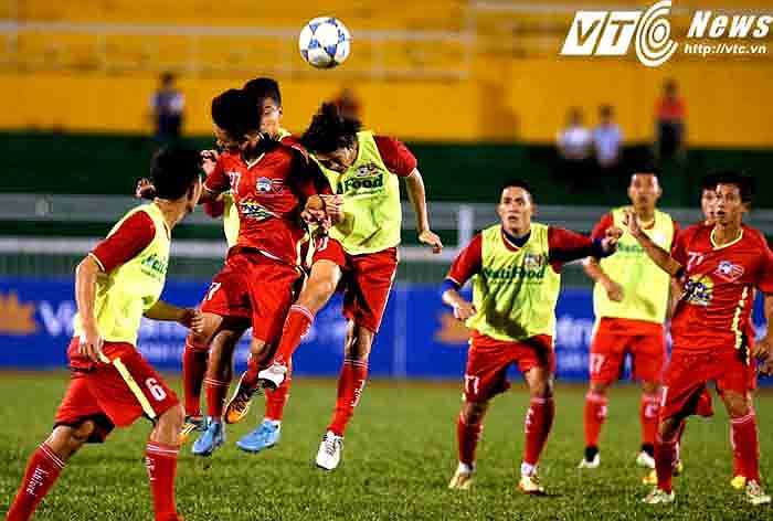 Đội hình của U21 HAGL nhiều khả năng sẽ gồm có: Văn Tiến, Đức Lương, Thắng Toàn, Đông Triều, Văn Sơn, Văn Thanh, Tuấn Anh, Xuân trường, Thanh Tùng, Công Phượng, Văn Toàn (Ảnh: Quang Minh)