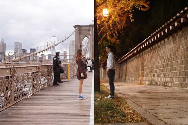 Cặp đôi yêu xa 'giữ lửa' bằng bộ ảnh song song