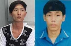 Tâm (trái) và đồng phạm đang lẩn trốn. Ảnh: C.A