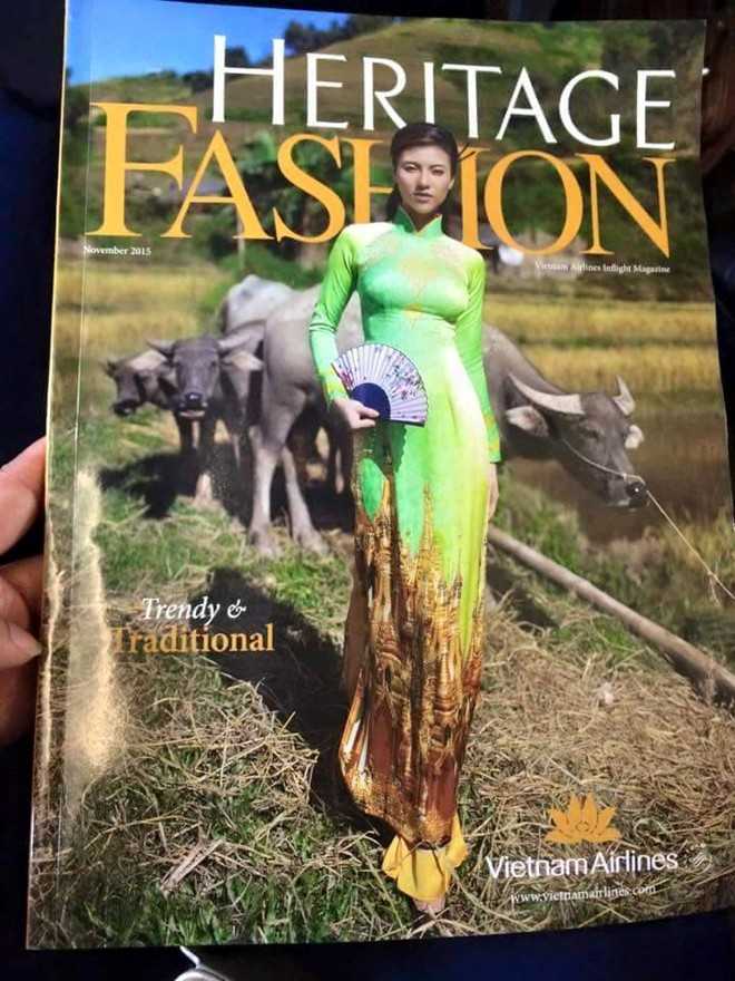 Bìa báo Heritage Fashion bị cư dân mạng chỉ trích. 