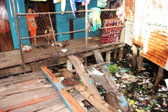 Các xe chở rác không thể vào từng con hẻm để thu gom nên toàn khu rất mất vệ sinh.