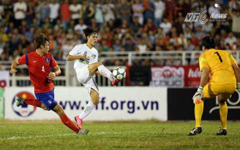 U21 HAGL không tận dụng tốt cơ hội trong trận nên đành chấp nhận thất bại 0-1 trước U19 Hàn Quốc (Ảnh: Quang Minh)