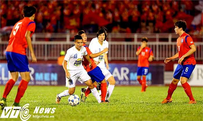 Thanh Tùng cũng chính là cầu thủ sở hữu nhiều cơ hội ghi bàn nhất bên phía U21 HAGL với 4 lần (Ảnh: Quang Minh)