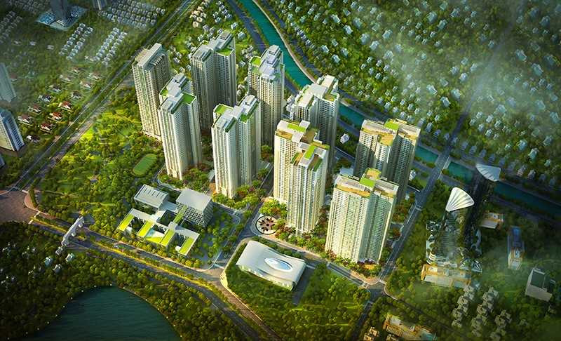 Khu Sapphire nằm trong tổng thể quy mô hơn 122.000m2 của dự án Goldmark City