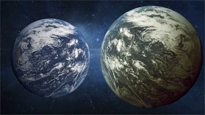 “Earth 2.0”. Được các nhà khoa học mệnh danh là “Earth 2.0”, Kepler-452b được mô tả giống như người anh em họ với Trái đất của chúng ta. Gấp 5 lần khối lượng Trái đất, Kepler-452b cũng rộng hơn khoảng 60%. Kepler-452b quay quanh một ngôi sao sáng hơn 20% so với Mặt trời. Đây là yếu tố khiến Kepler-452b nóng hơn nhiều so với Trái đất. 