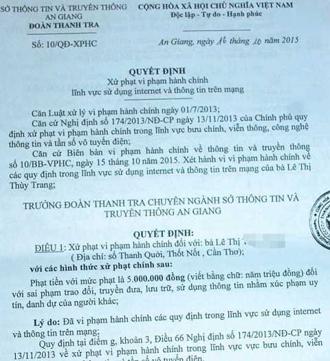 Cô giáo chê chủ tịch tỉnh trên facebook: Ngày mai, An Giang tổ chức họp báo