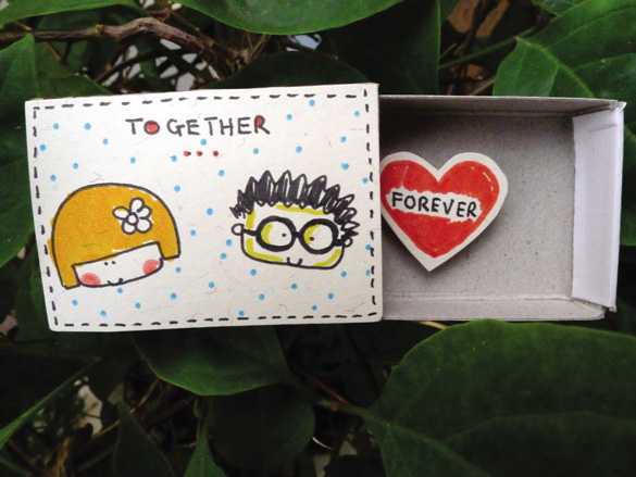 Lời nhắn nhủ dễ thương từ những hộp diêm