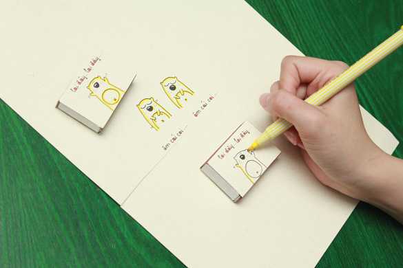 Lời nhắn nhủ dễ thương từ những hộp diêm