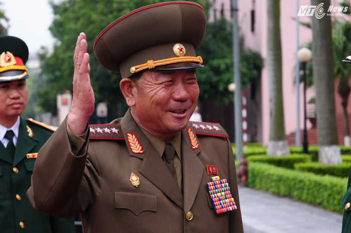 Tướng Pak Yong Sik cảm ơn sự đón tiếp chu đáo của Việt Nam với đoàn Triều Tiên - Ảnh: Tùng Đinh
