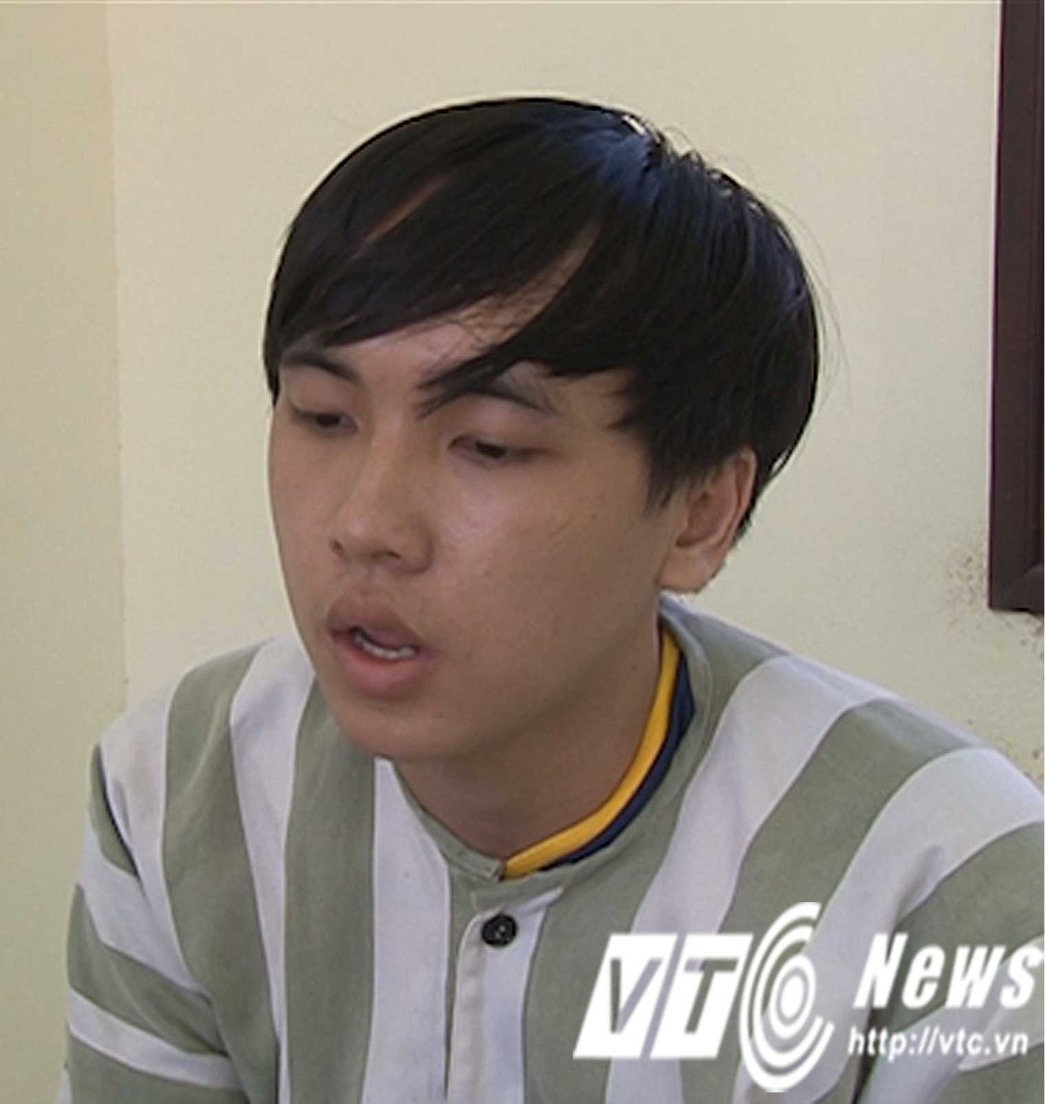 Lê Văn Mỹ tại cơ quan công an.