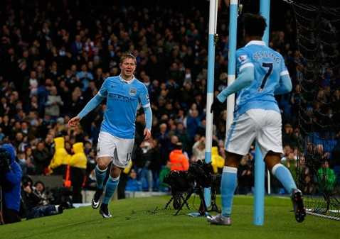 De Bruyne và Sterling phối hợp ghi bàn mở tỷ số