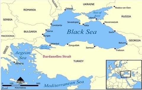 Eo biển Dardanelles. Đồ họa: Quickgs