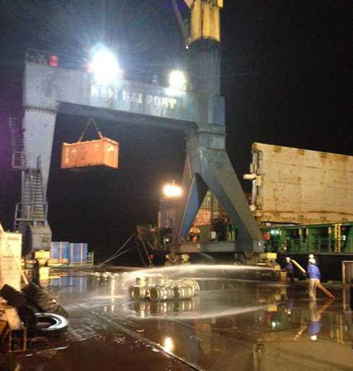 Khu vực Cảng Nam Hải, nơi xảy ra vụ cháy container phốt pho ngày 27/11 vừa qua