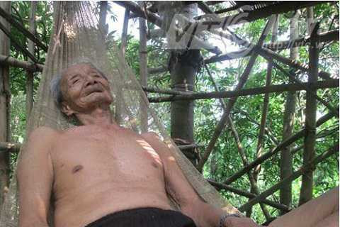 Thú vui của cụ là ngày ngày được nằm trên tầng cao nhất và nghe chim hót