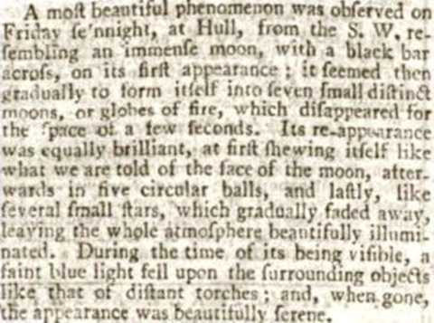 Bài báo trên Hull Packet vào năm 1801