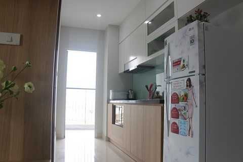 Phòng bếp nhỏ nhắn nhưng đầy đủ tiện nghi