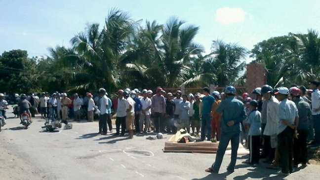 Hiện trường vụ tai nạn giao thông