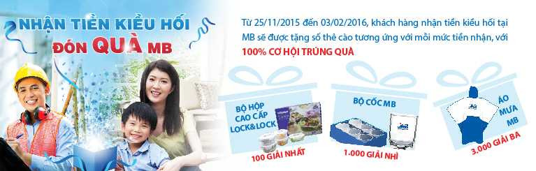 MB tặng hơn 4.000 phần quà cho khách hàng nhận tiền kiều hối