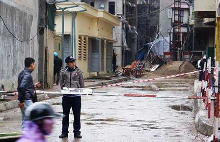 Hiện trường vụ tai nạn bị phong tỏa