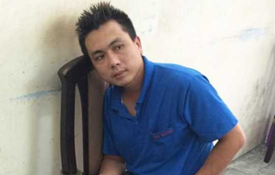 Nam tại cơ quan công an - Ảnh: Hoàng Ty