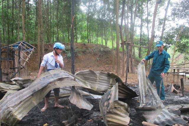 Hiện trường vụ cháy.