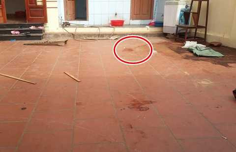 Khoảng sân của gia đình ông Chuân