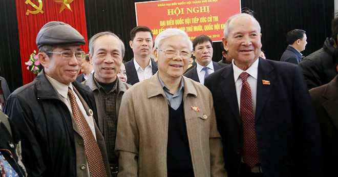 Tổng bí thư Nguyễn Phú Trọng tiếp xúc cử tri sáng 8/12