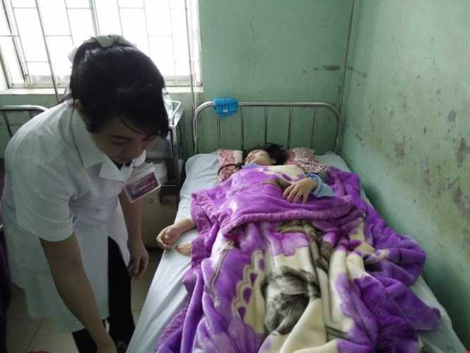 Nạn nhân Đoàn Thị Thủy lâm vào tình trạng nguy kịch