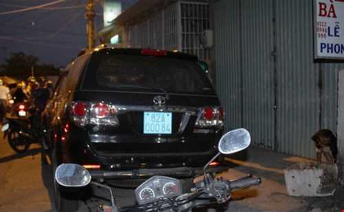 Chiếc xe sau khi gây tai nạn