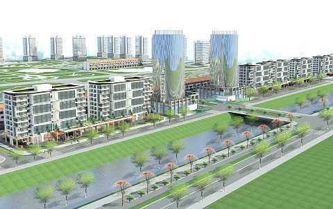 Phối cảnh các tòa chung cư mặt tiền Khu đô thị Đặng Xá Phối cảnh các tòa chung cư mặt tiền Khu đô thị Đặng Xá