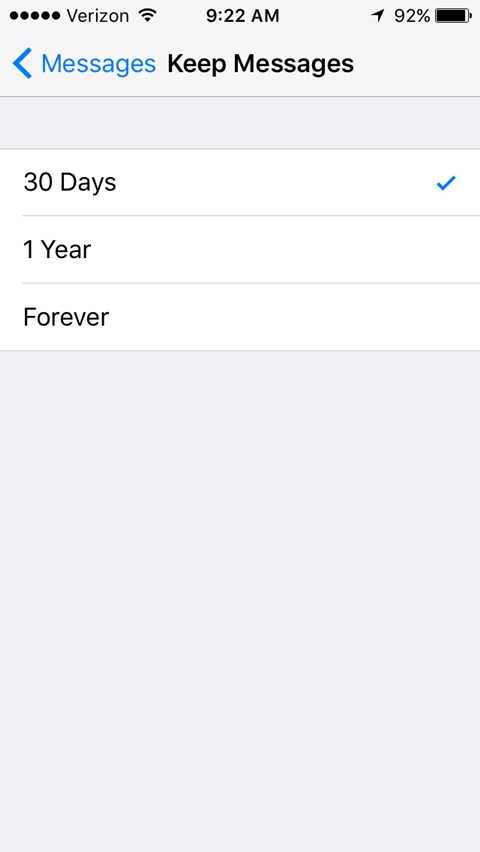 Chức năng tự động xóa tin nhắn của iPhone Chức năng tự động xóa tin nhắn của iPhone