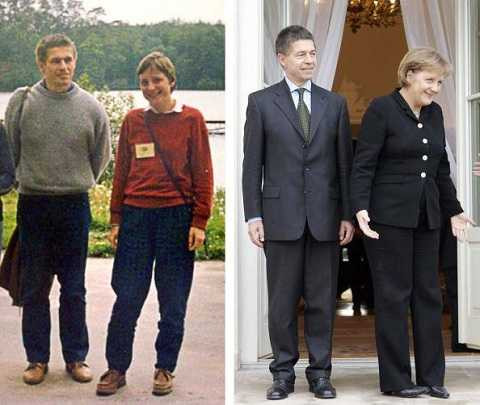Bà Angela Merkel và chồng Joachim Sauer tại Ba Lan năm 2007 (phải) Bà Angela Merkel và chồng Joachim Sauer tại Ba Lan năm 2007 (phải)