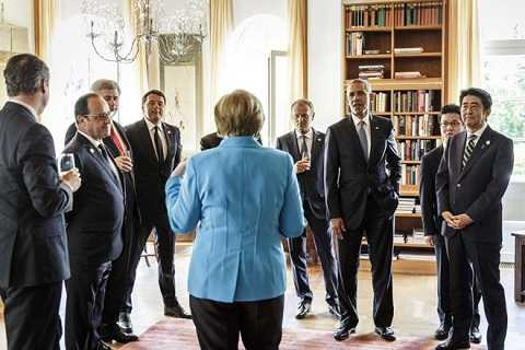 Thủ tướng Đức tiếp các lãnh đạo G-7