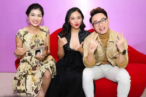 Hoa hậu Toàn cầu Oanh Yến, ca sỹ Trúc Nhân. 