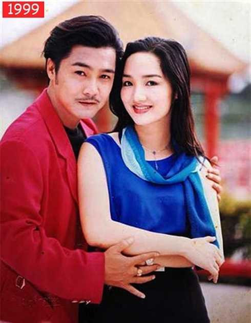 5 năm sau khi sinh con gái Anh Sa, Giáng My khoe vẻ đẹp 'gái một con' khi đóng chung với Lý Hùng trong một bộ phim hợp tác với Hồng Kông năm 1999.