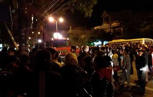 Vụ cháy đã gây ách tắc cụng bộ tuyến đường Trường Trinh nhiều giờ