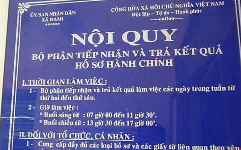 Trong nội quy làm việc của xã Đa Mi không có chuyện cho nghỉ làm buổi chiều.