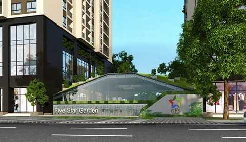 Phối cảnh bể bơi bốn mùa, Five Star Garden.