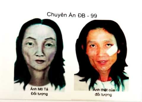 Chân dung phác họa (bên trái) của họa sĩ Thành và ảnh thật của “ma nhớt” - Ảnh tư liệu