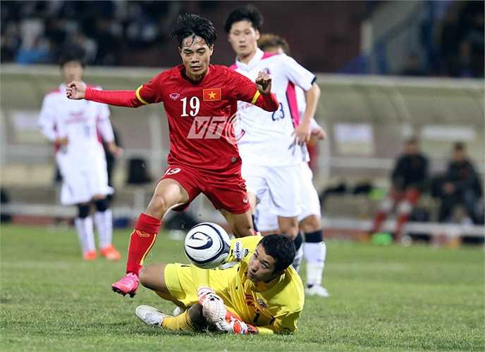Mới đây ở trận giao hữu với CLB Cerezo Osaka, Văn Toàn đã có bàn thắng quân bình tỷ số 2-2 cho U23 Việt Nam. (Ảnh: Quang Minh)