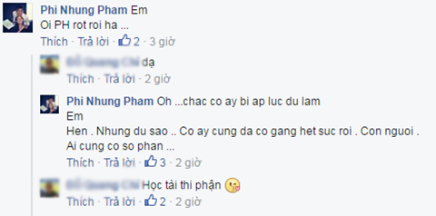 Nữ ca sĩ Phi Nhung bàng hoàng trước kết quả của Phạm Hương, cô chia sẻ suy nghĩ trên trang cá nhân của một người bạn. 