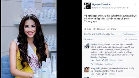 Cựu siêu mẫu Xuân Lan hết lời khen ngợi Phạm Hương. 