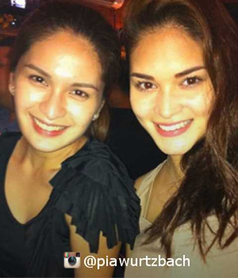 Người bạn thân thiết nhất trong công việc lẫn cuộc sống của Pia là nữ diễn viên Pauleen Luna. Hai người đẹp có nhan sắc khá hao hao giống nhau nên nhiều người vẫn nhầm tưởng họ là chị em sinh đôi.