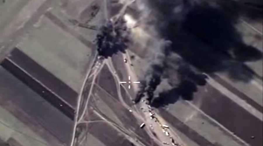 Đoàn xe của IS trúng bom chiến cơ Nga