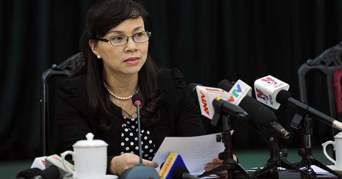 Bà Nguyễn Thị Kim Phụng – Quyền vụ trưởng Vụ Giáo dục Đại học, Bộ GD-ĐT trả lời báo chí chiều 28/12