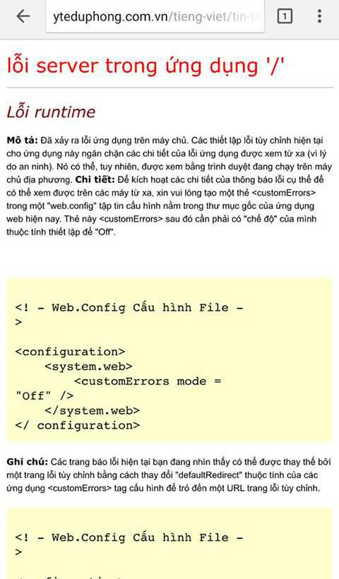 Lỗi mạng không thể truy cập được