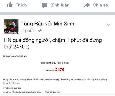 Vị phụ huynh này chia sẻ trên mạng <a href='https://vtcnews.vn/xa-hoi.2.0.html' >xã hội</a>, chỉ sau 1 phút khi mở website, con số người đăng ký đã lên tới hơn 2000 người.
