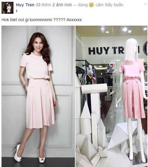 Ngọc Trinh lại bị tố ăn cắp ý tưởng của NTK Huy Trần
