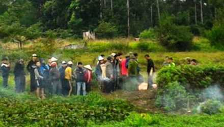 Hiện trường nơi phát hiện xác chết.